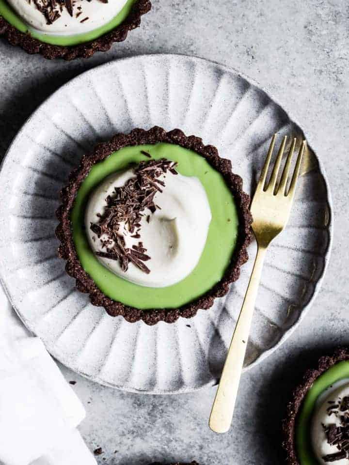 Chocolate Matcha Cream Tarts