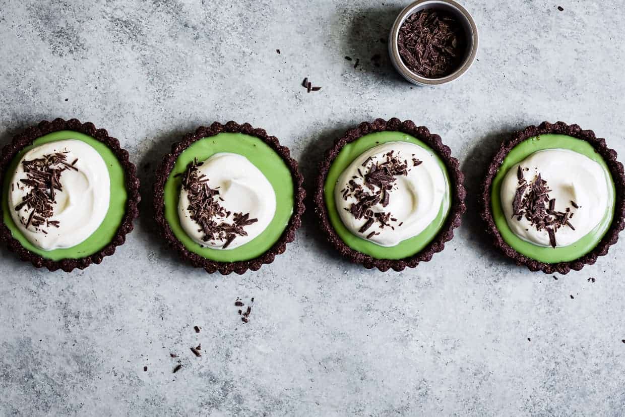 Chocolate Matcha Cream Tarts