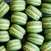 Matcha Macarons with Mango Buttercream