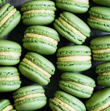 Matcha Macarons with Mango Buttercream