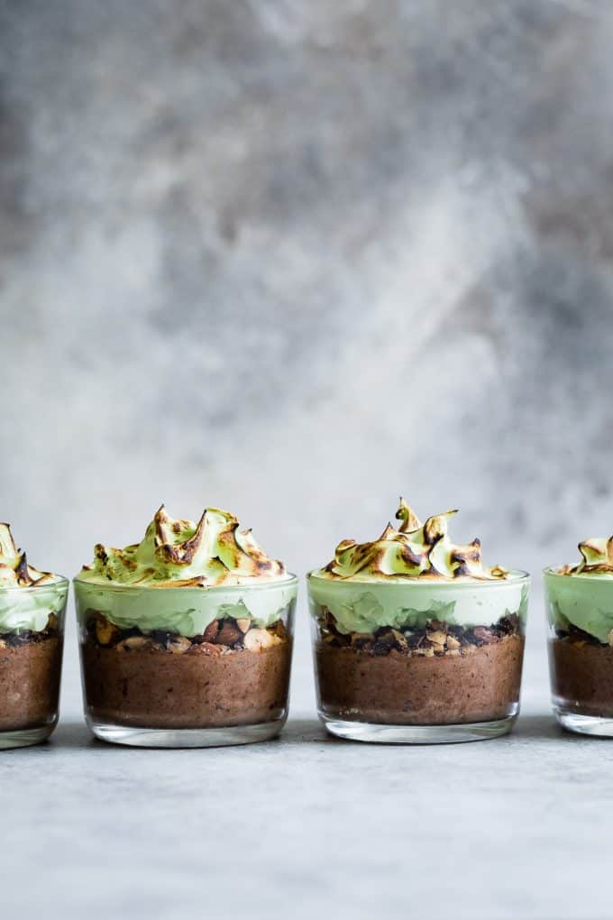 Mint Chocolate Mousse with Toasted Matcha Meringue Snixy Kitchen