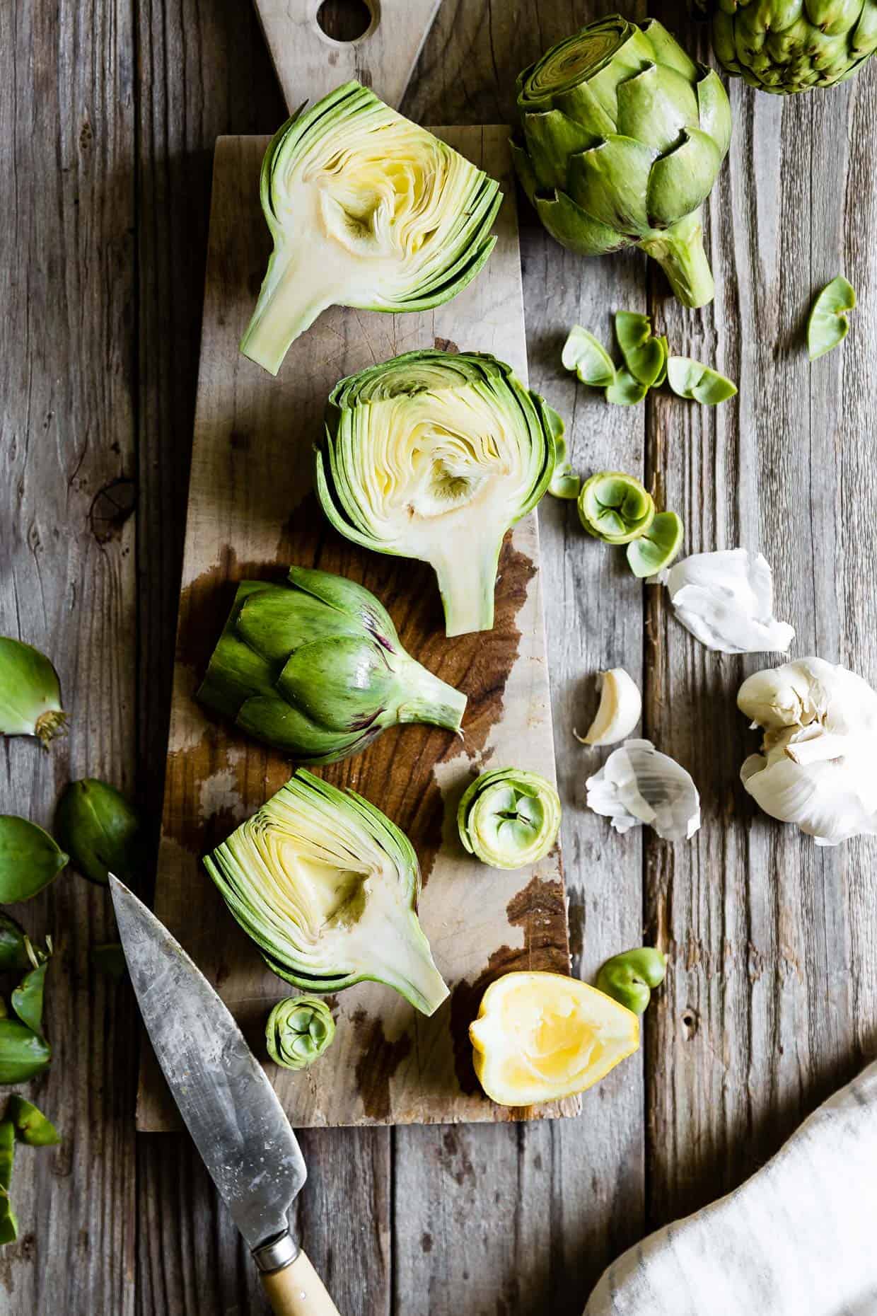 Trimming Artichokes