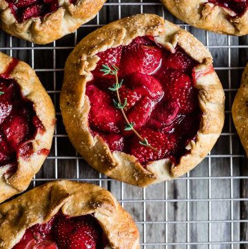 Gluten-Free Strawberry Thyme Balsamic Galettes