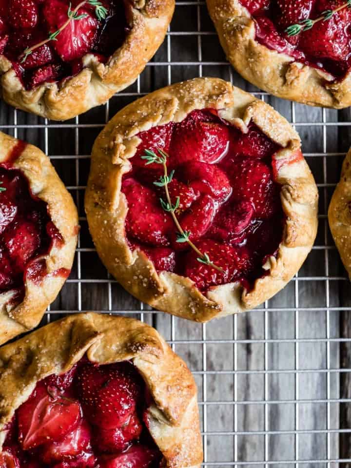 Gluten-Free Strawberry Thyme Balsamic Galettes