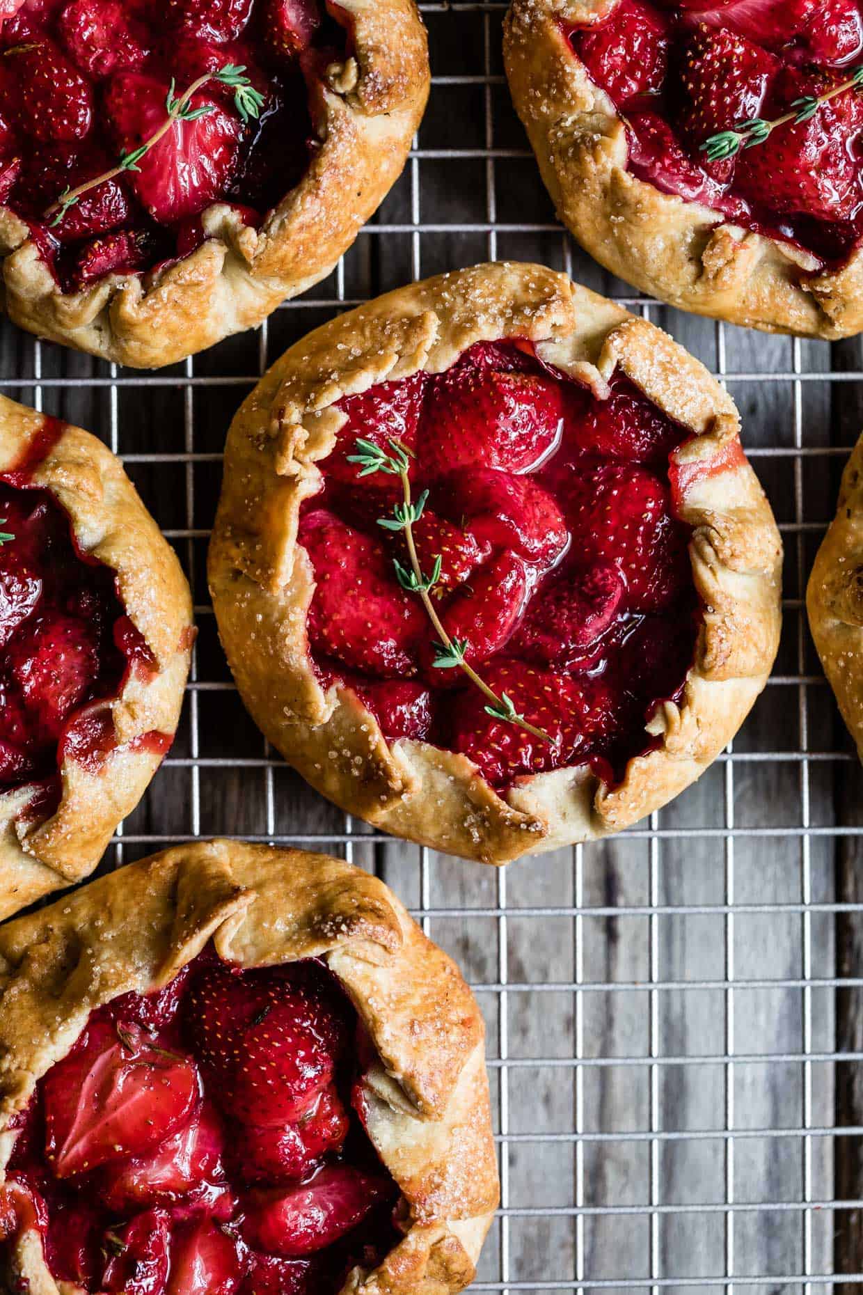 Gluten-Free Strawberry Thyme Balsamic Galettes