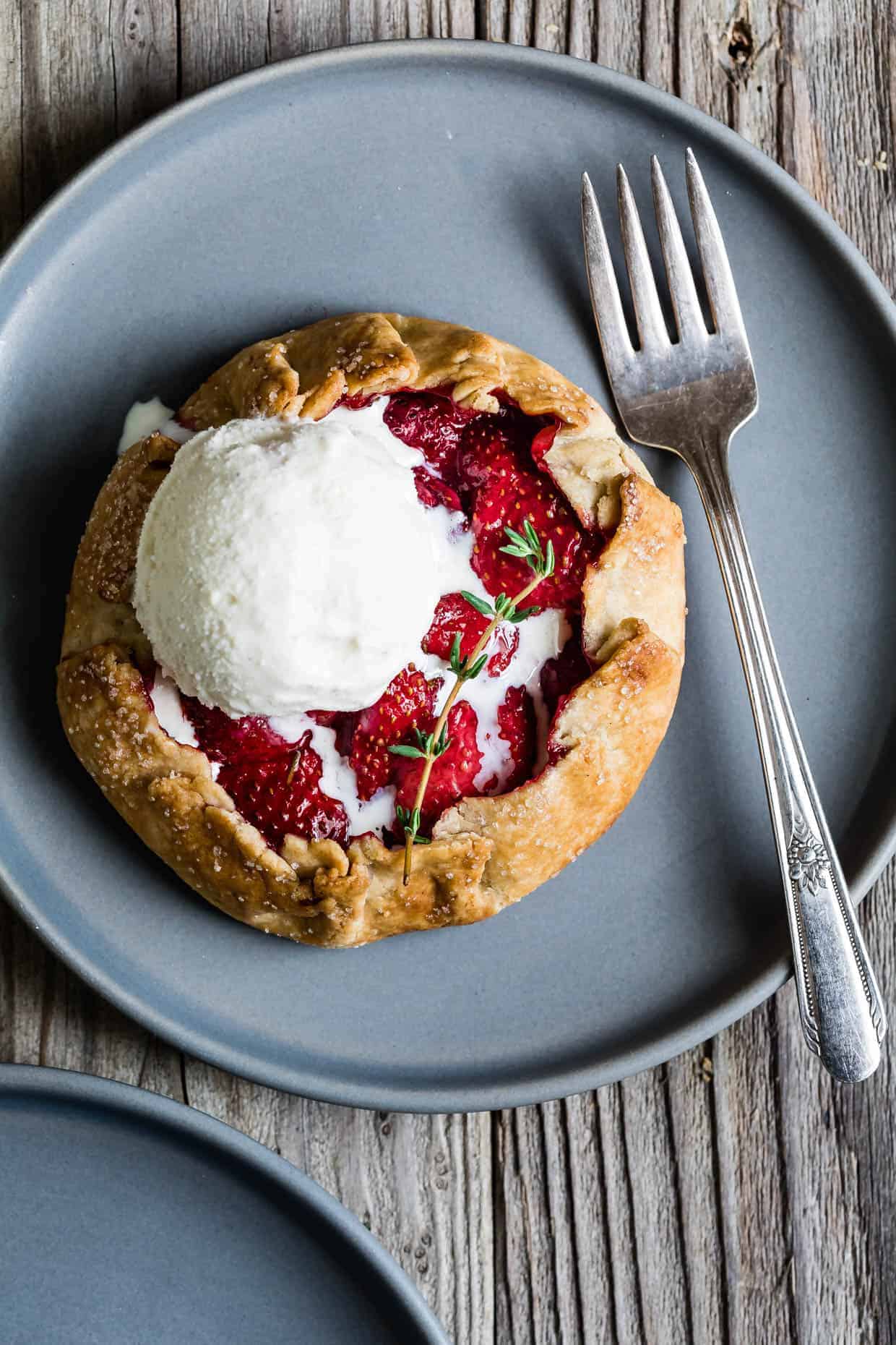 Gluten-Free Strawberry Thyme Balsamic Galettes