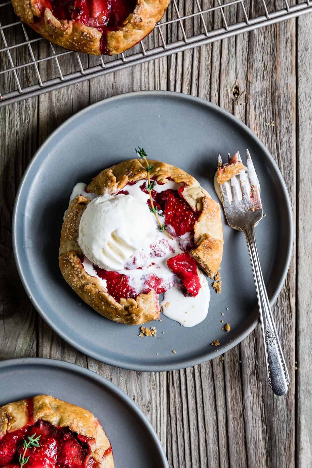 Gluten-Free Strawberry Thyme Balsamic Galettes