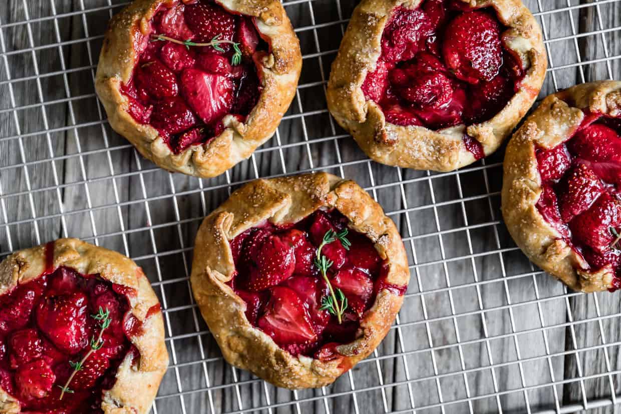 Gluten-Free Strawberry Thyme Balsamic Galettes