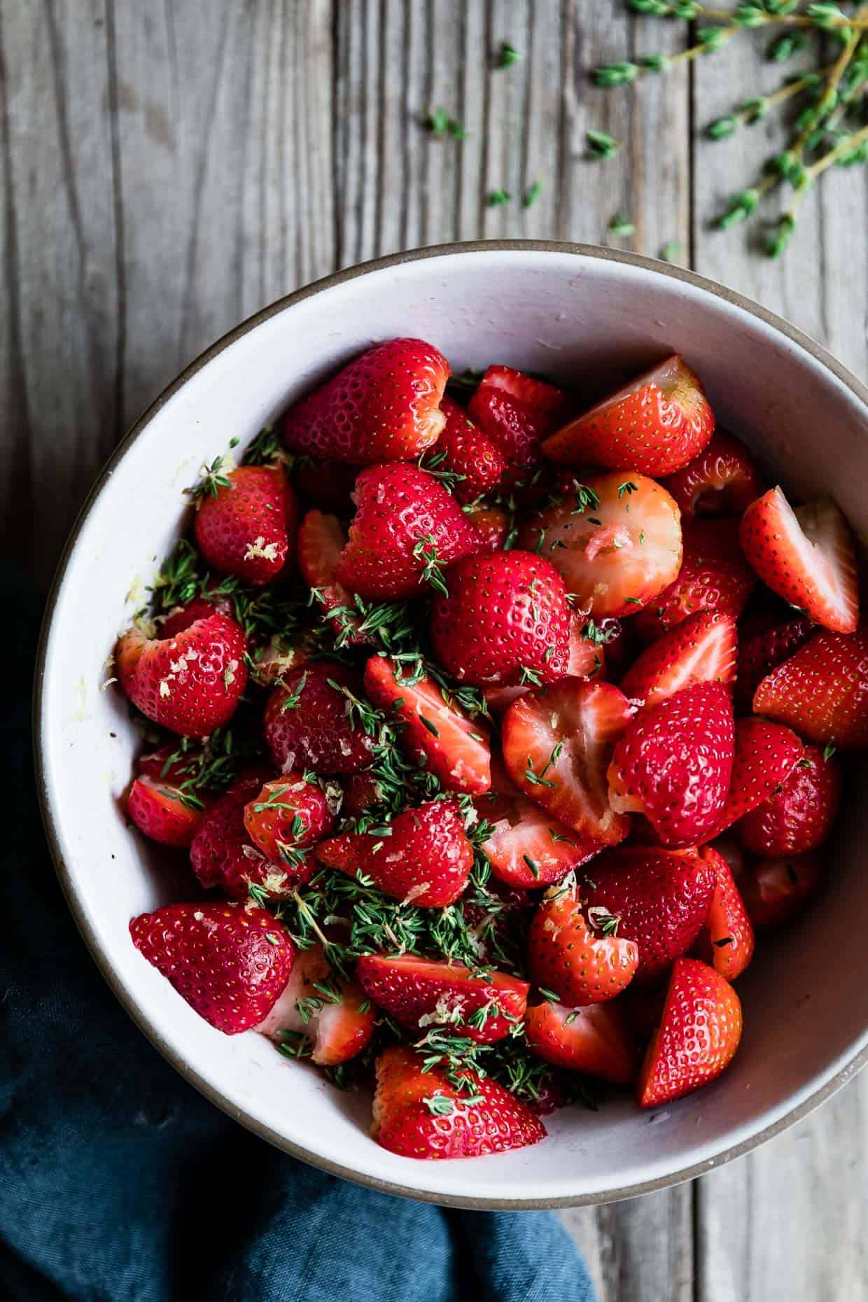 Gluten-Free Strawberry Thyme Balsamic Galettes