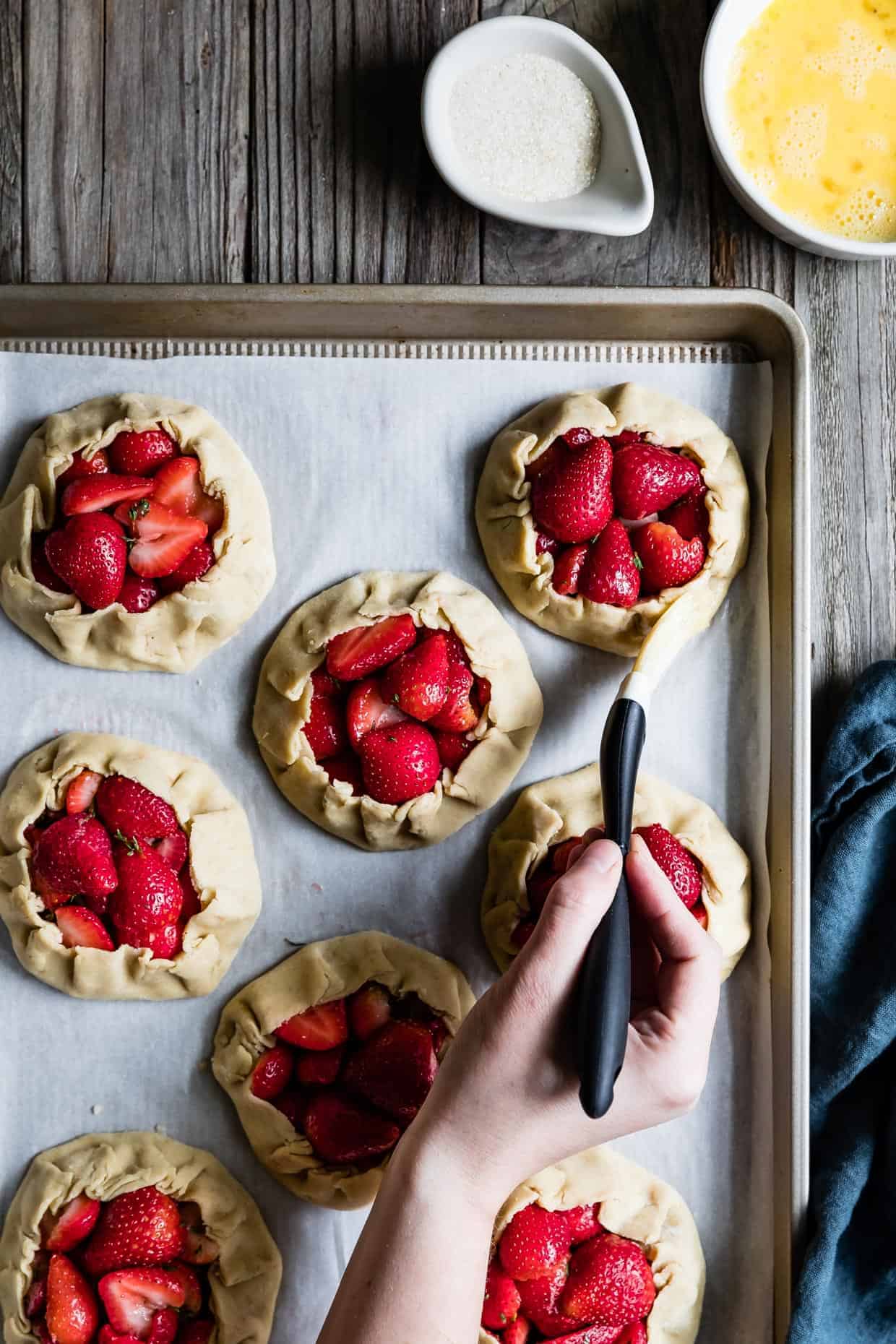 Gluten-Free Strawberry Thyme Balsamic Galettes