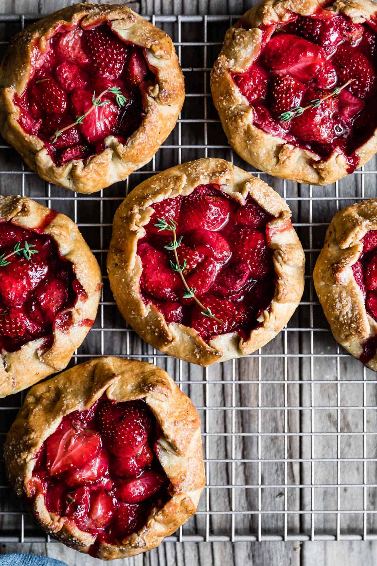 Gluten-Free Strawberry Thyme Balsamic Galettes