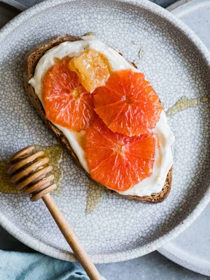 Honey Orange Ricotta Toast