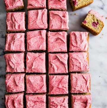 Gluten-Free Vanilla Raspberry Sheet Cake