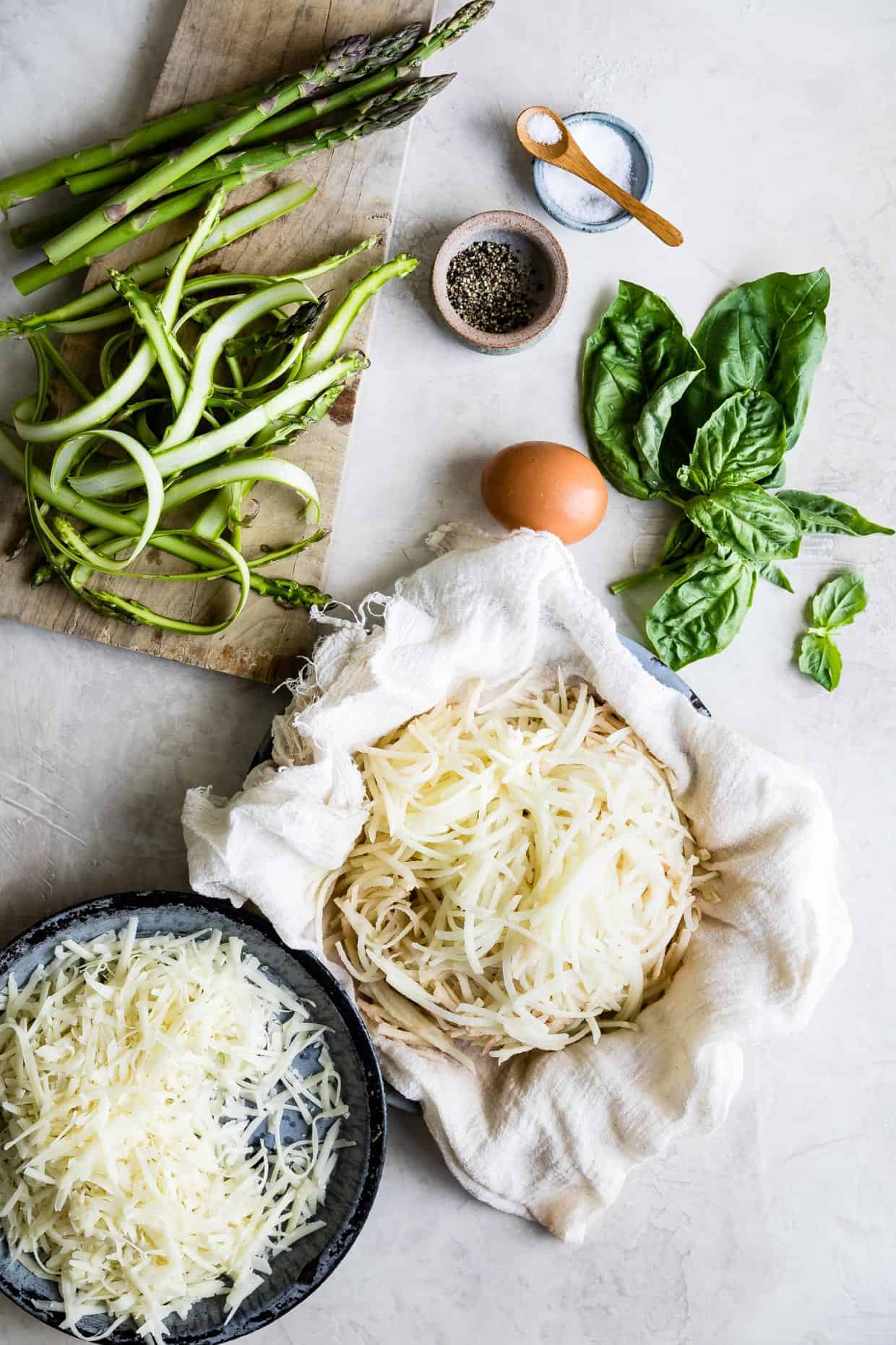 Hash Brown Breakfast Pizza with Asparagus