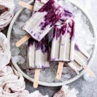 Blueberry London Fog Popsicles #popsicles #blueberry #londonfog #earlgrey #recipe