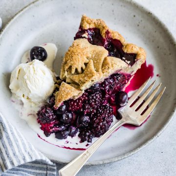 Triple Berry Pie Gluten-Free Cardamom Crust #pie #dessert #glutenfree #berry