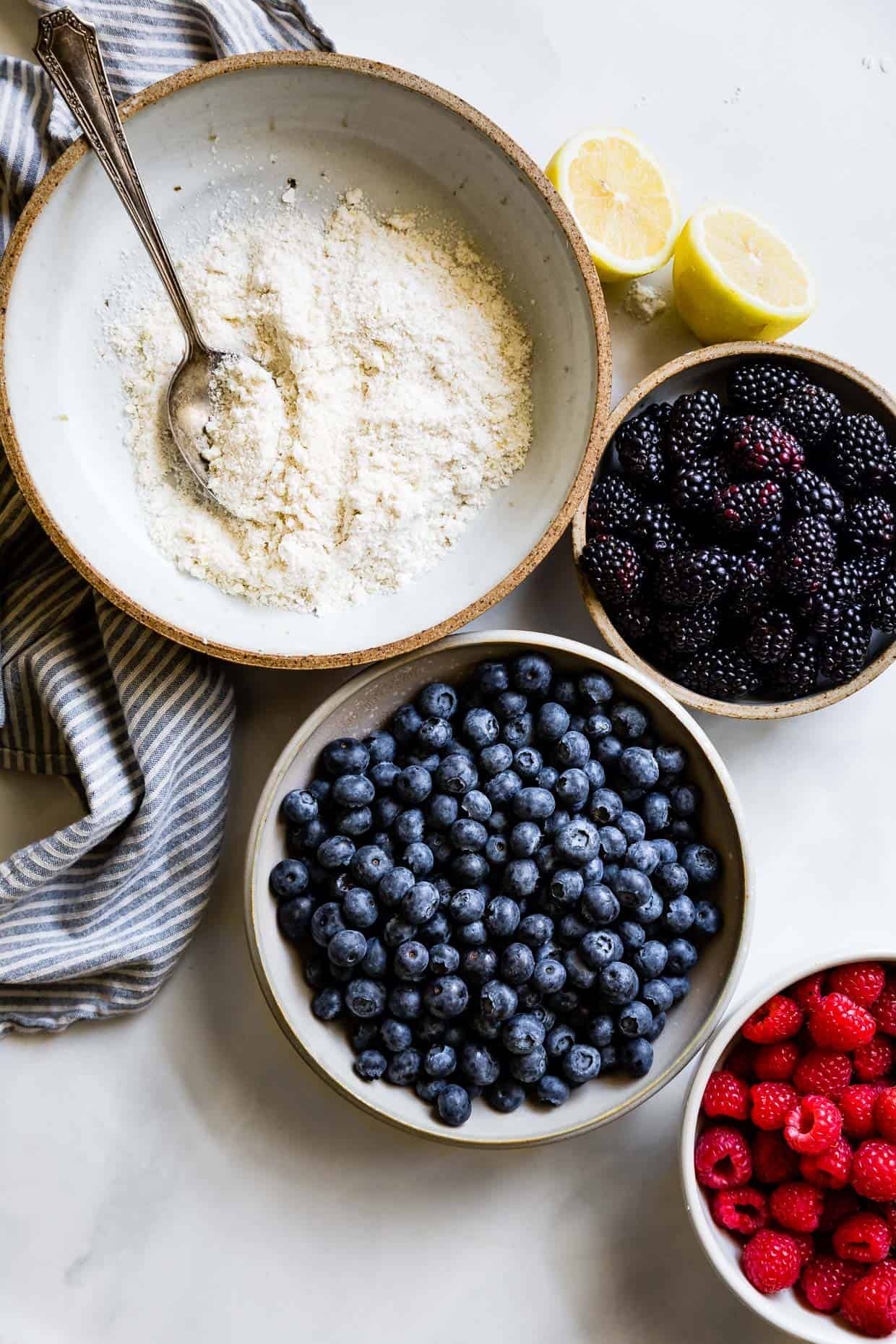 Triple Berry Pie Gluten-Free Cardamom Crust #pie #dessert #glutenfree #berry