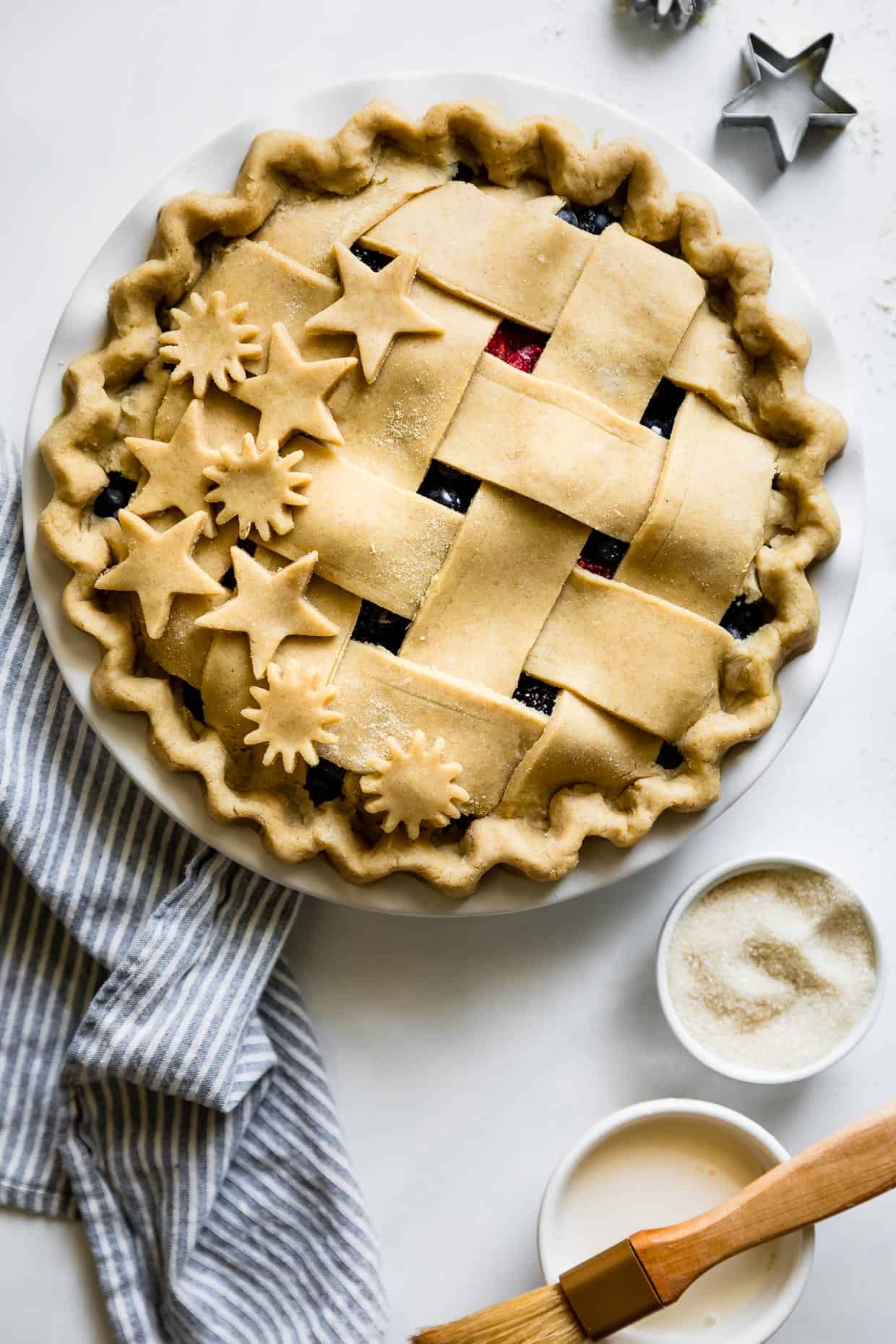 Triple Berry Pie Gluten-Free Cardamom Crust #pie #dessert #glutenfree #berry