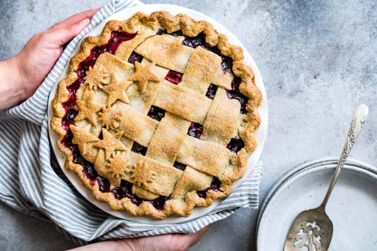 Triple Berry Pie Gluten-Free Cardamom Crust #pie #dessert #glutenfree #berry