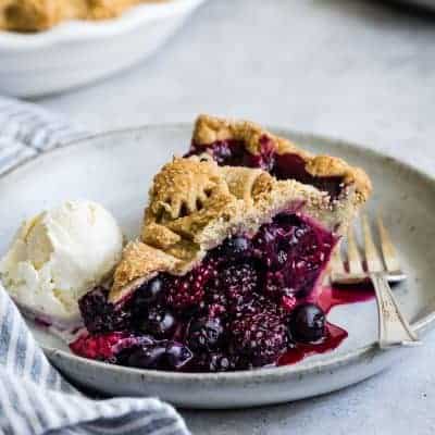 Triple Berry Pie Gluten-Free Cardamom Crust #pie #dessert #glutenfree #berry