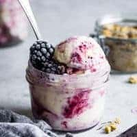 Chamomile Blackberry Ice Cream