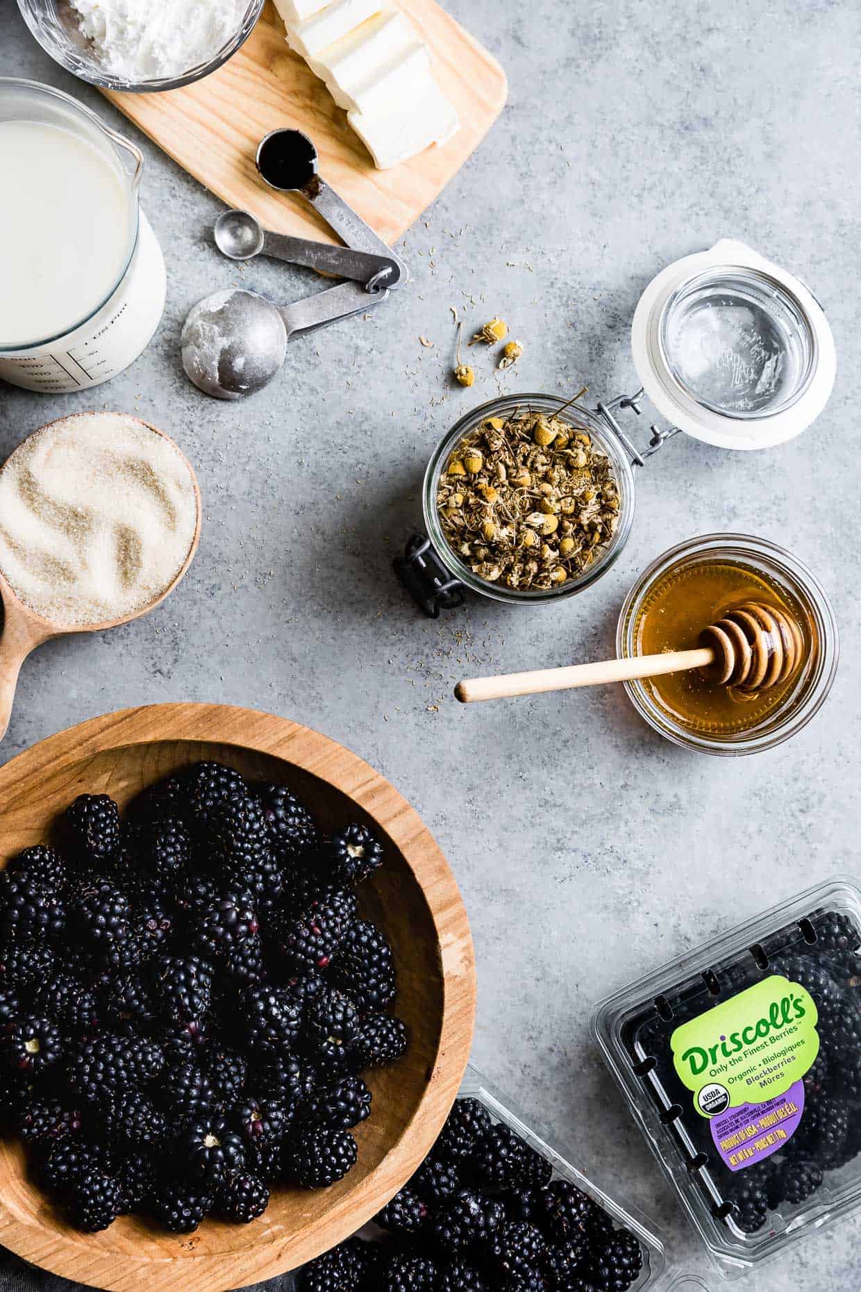 Chamomile Blackberry Ice Cream Ingredients