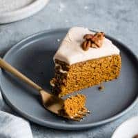 Gluten-Free Pumpkin Cake with Salted Caramel Frosting