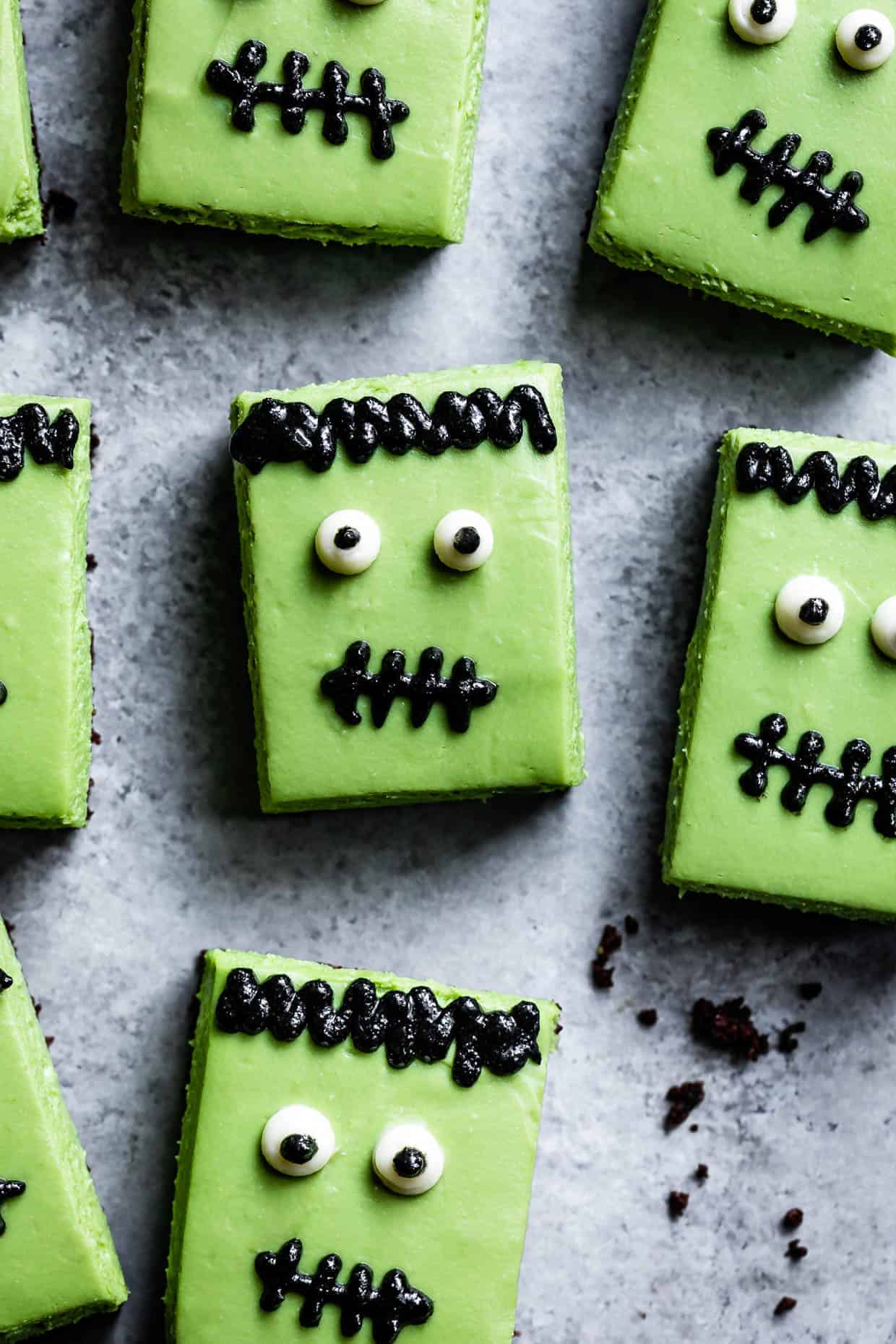 Halloween Desserts: Frankenstein Matcha Cheesecake