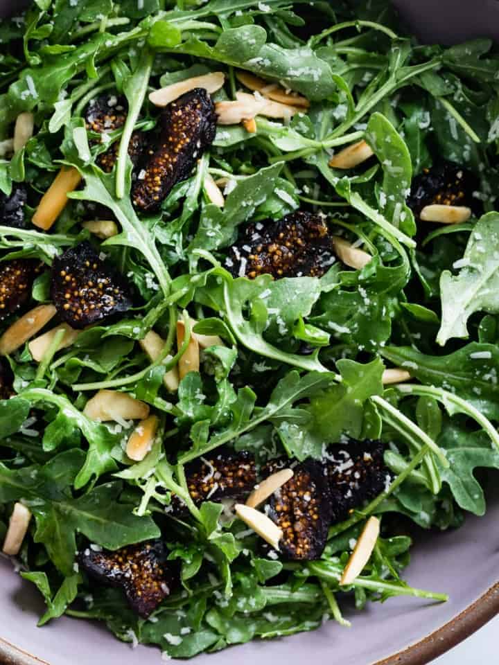 Five-Minute Arugula Fig Salad with Almonds