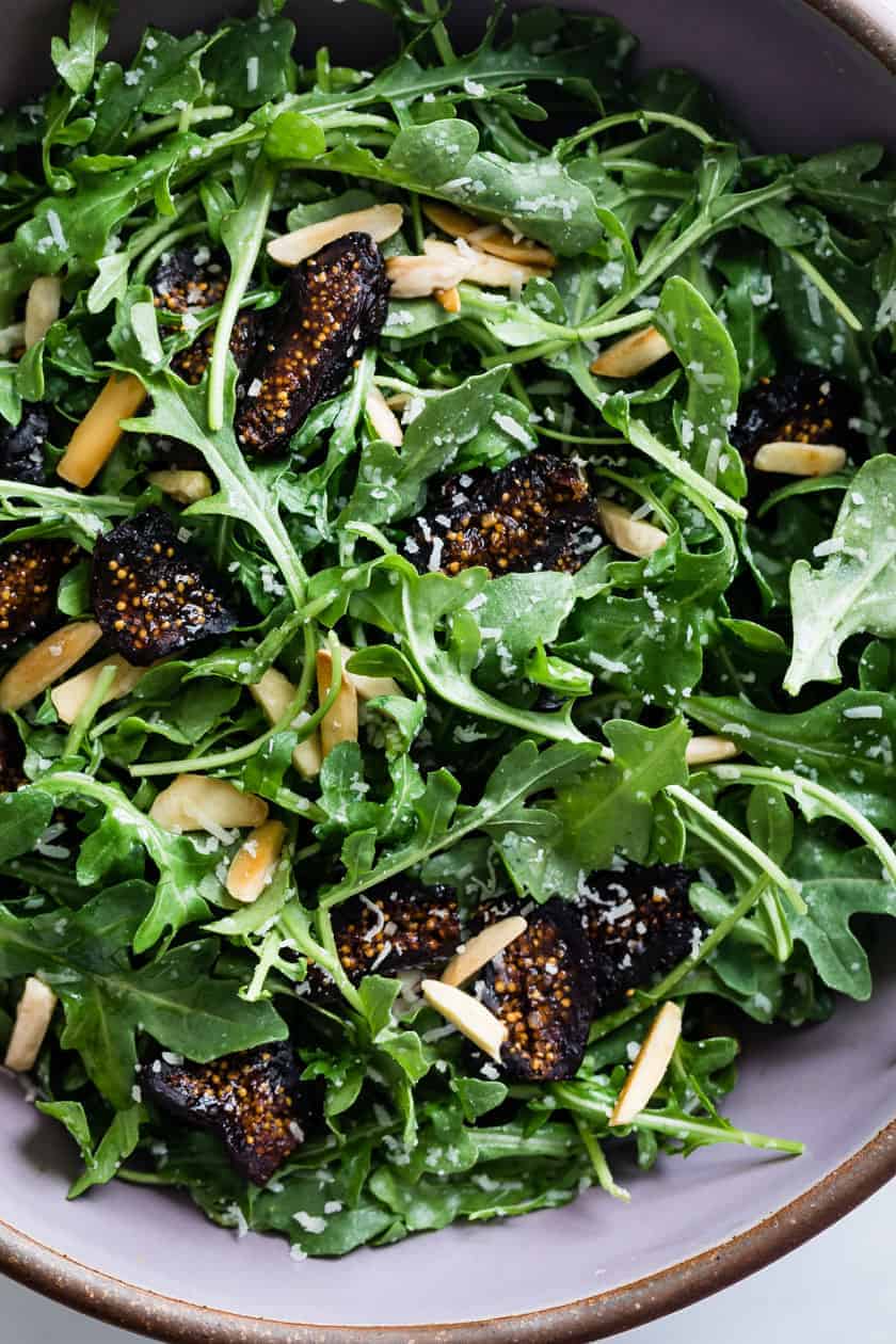 Five-Minute Arugula Fig Salad with Almonds