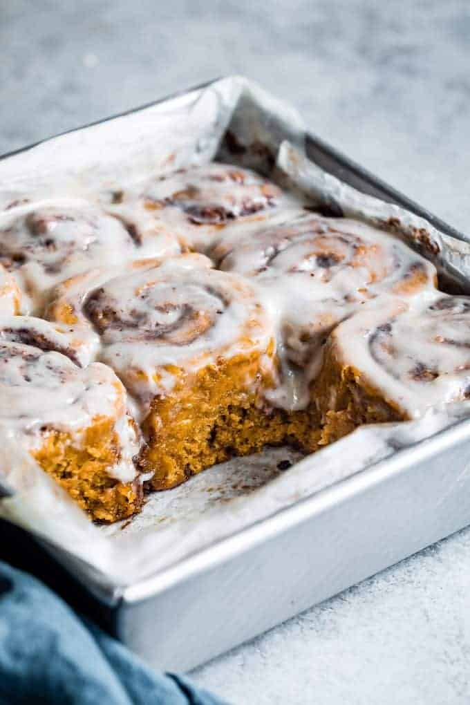Pumpkin Gluten-free Cinnamon Rolls