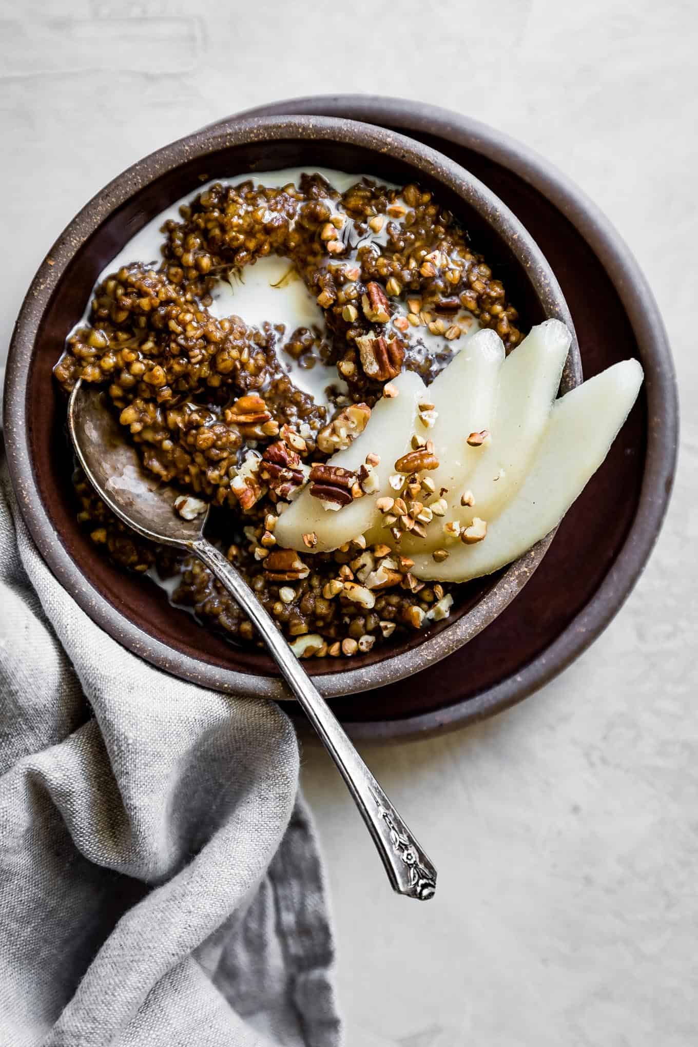 Instant Pot Gingerbread Oatmeal & Buckwheat Porridge