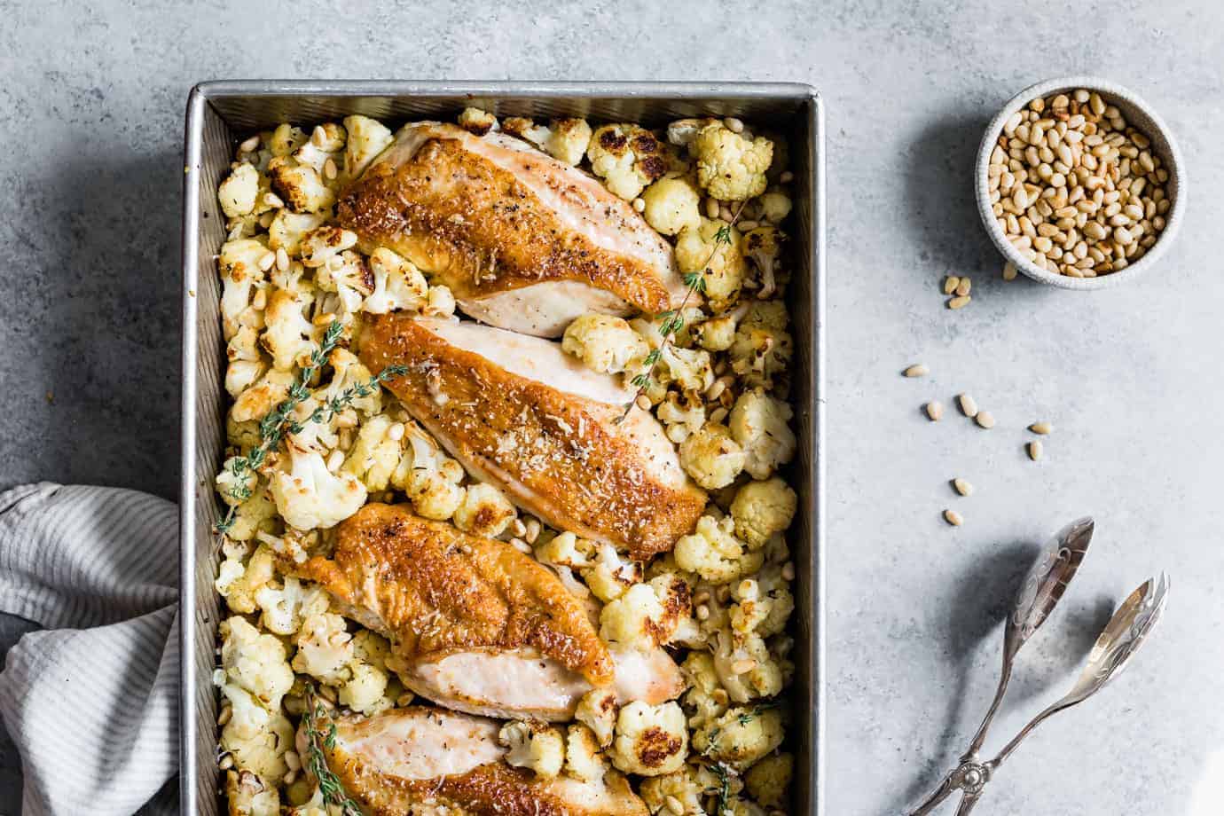 Lemon Parmesan Chicken Sheet Pan Dinner