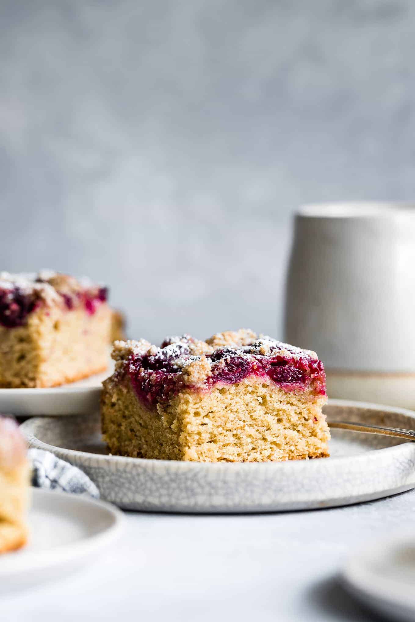 Cardamom Cranberry Gluten-Free Sour Cream Coffee Cake