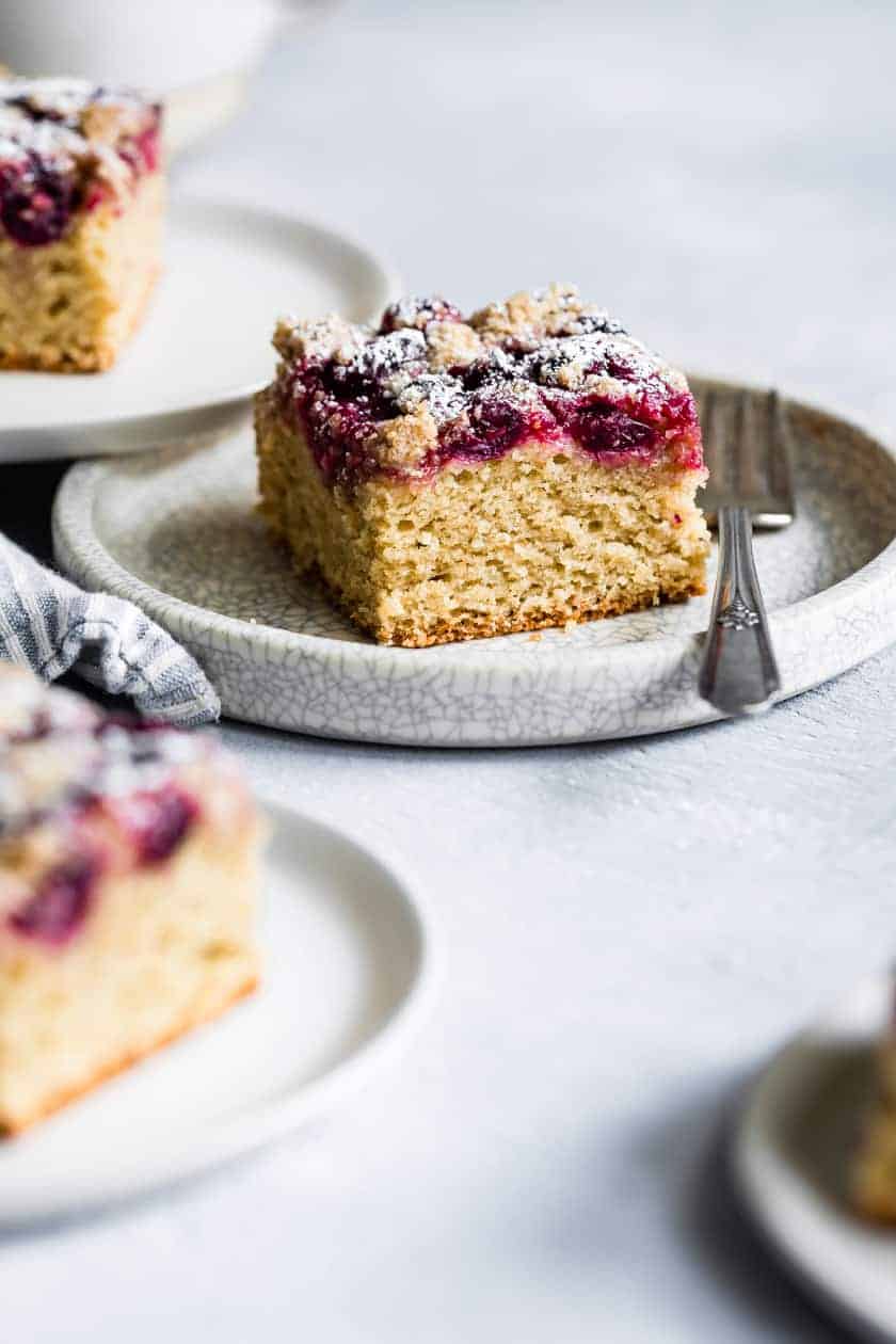 Cardamom Cranberry Gluten-Free Coffee Cake