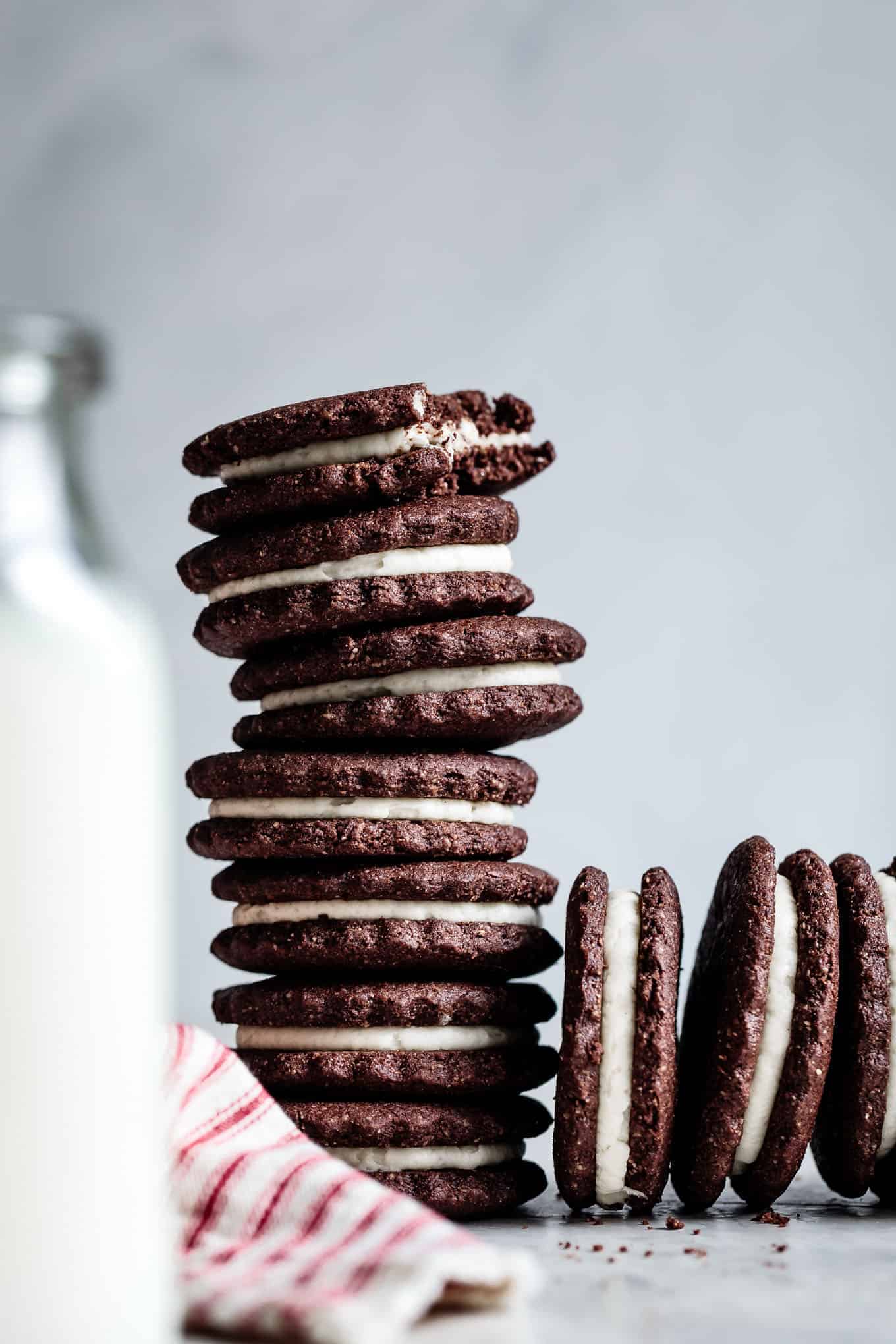 Homemade Gluten-Free Oreos with Vanilla or Peppermint Buttercream