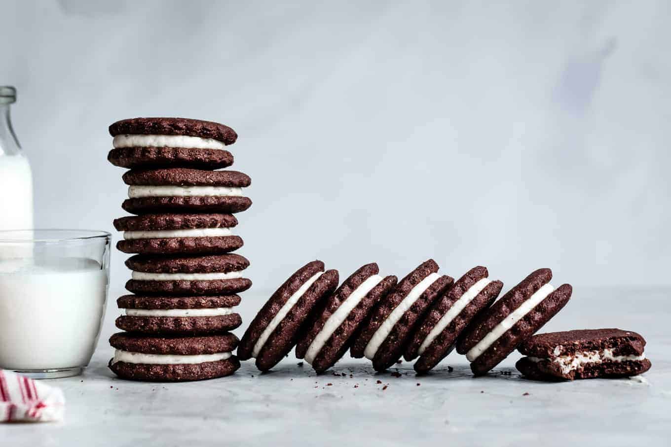 Homemade Gluten-Free Oreos with Vanilla or Peppermint Buttercream