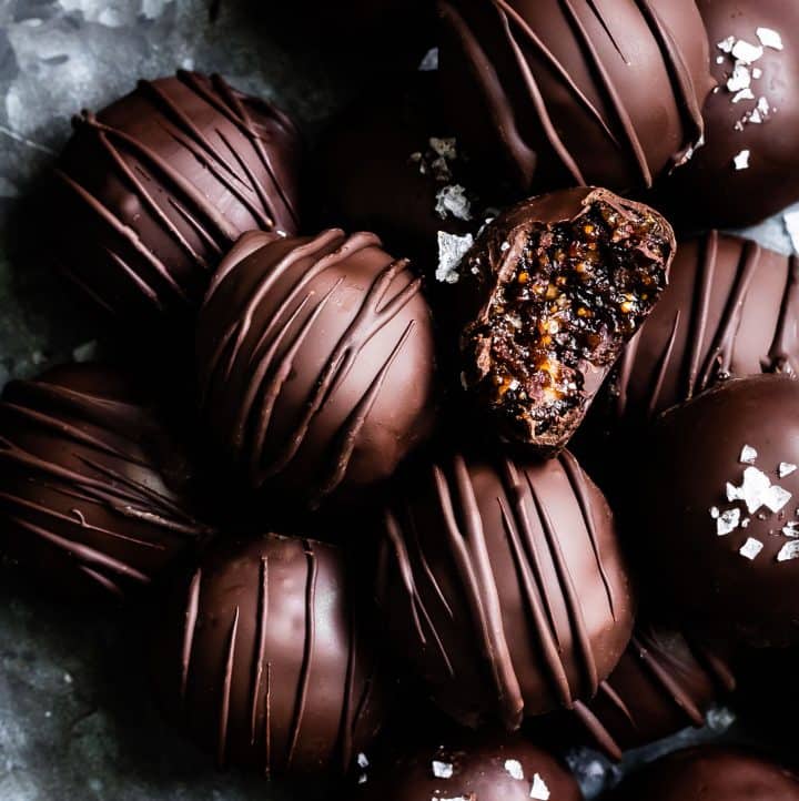 Dark Chocolate Honey Walnut Fig Truffles