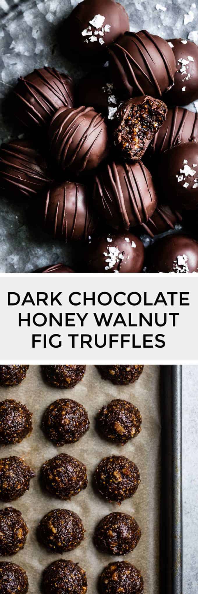 Dark Chocolate Honey Walnut Fig Truffles