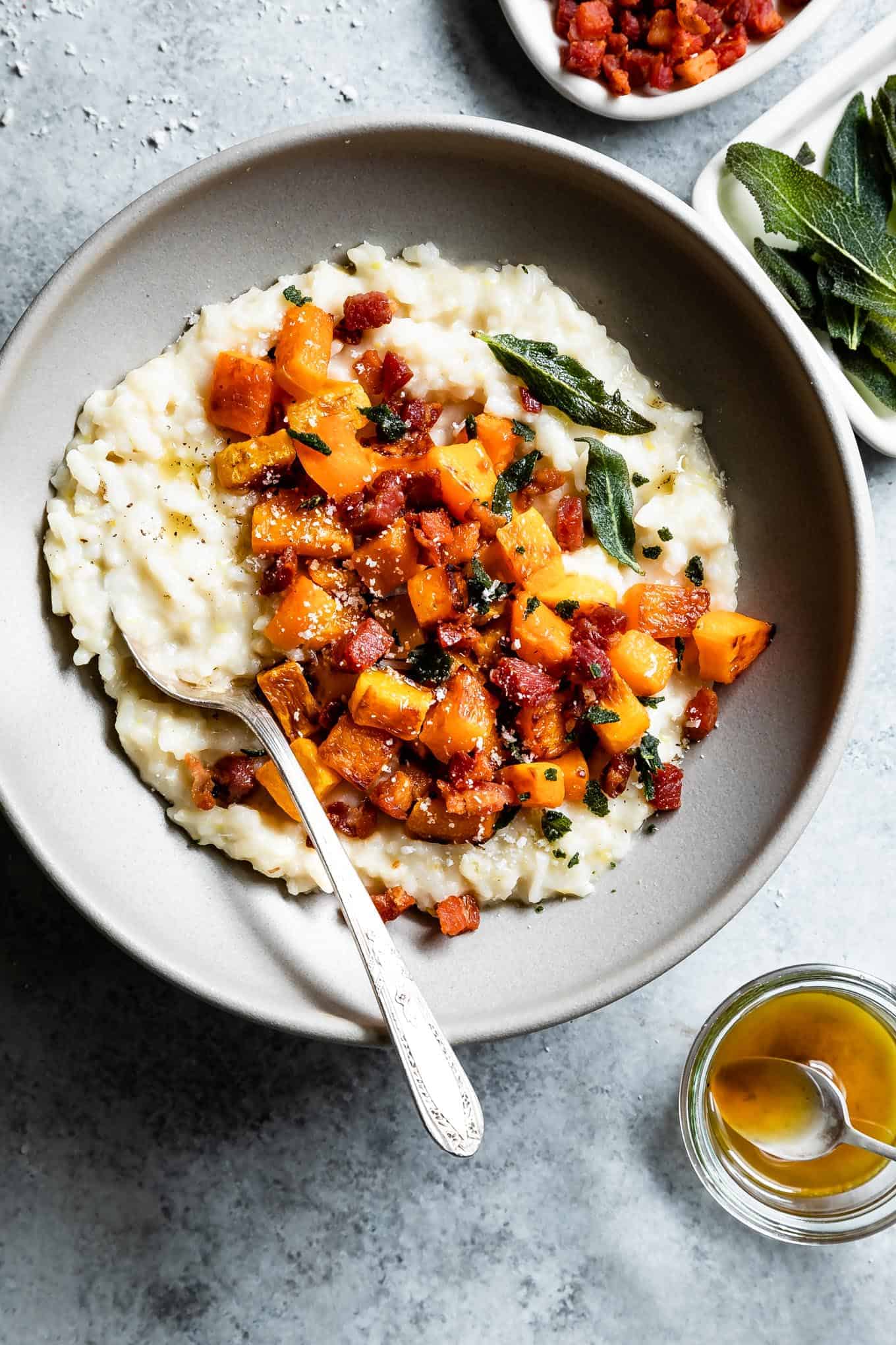 Roasted Butternut Squash Risotto with Pancetta