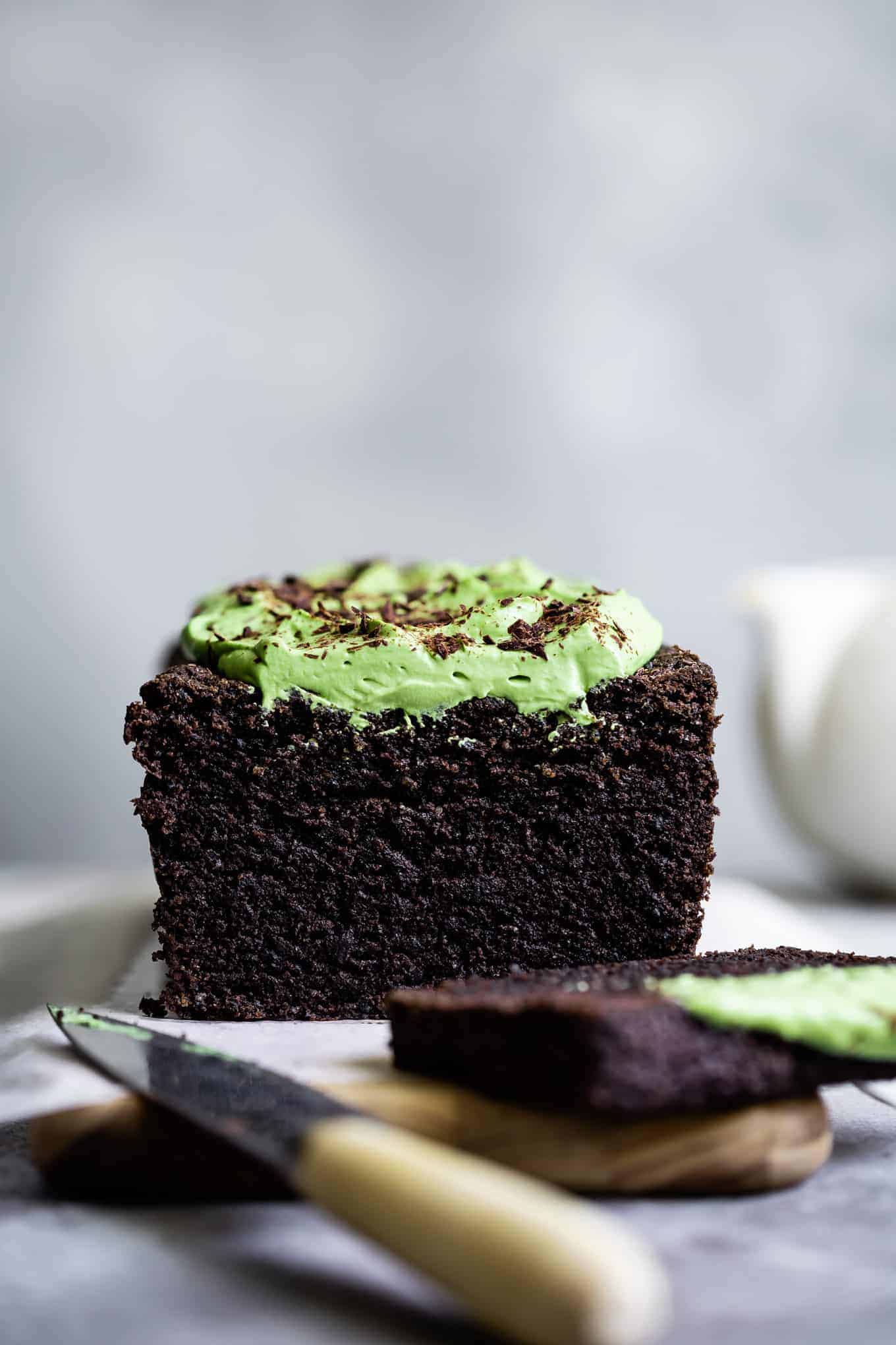 Gluten-Free Chocolate Black Sesame Cake with Matcha Whipped Mascarpone