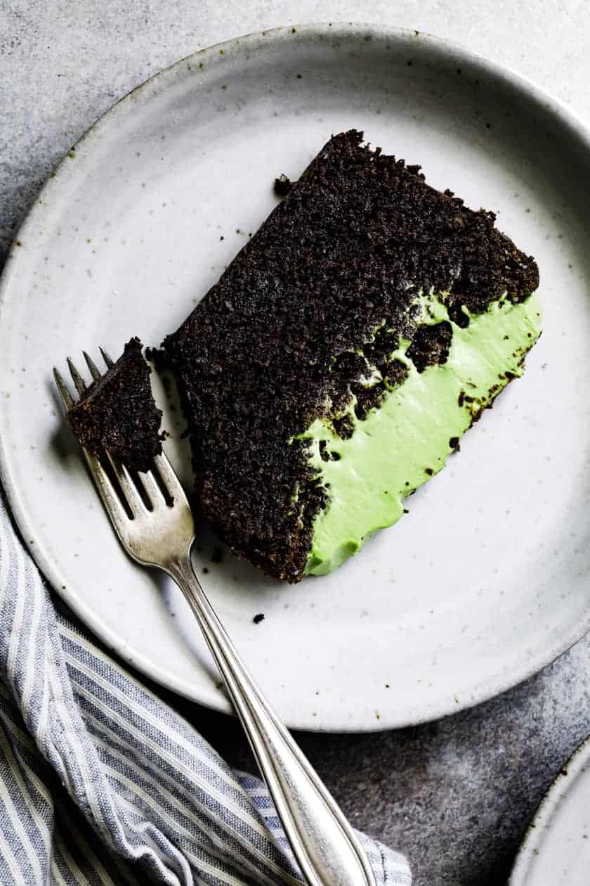 Gluten-Free Chocolate Black Sesame Cake with Matcha Whipped Mascarpone