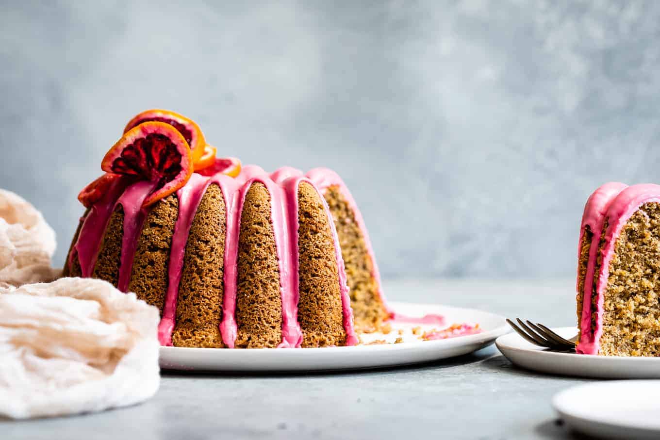 Gluten-Free Bundt Cake Recipe with Blood Orange Glaze