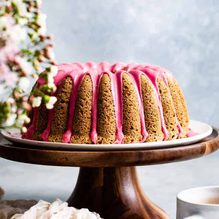 Earl Grey Gluten-Free Bundt Cake with Blood Orange Icing