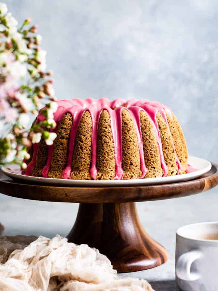 Earl Grey Gluten-Free Bundt Cake with Blood Orange Icing