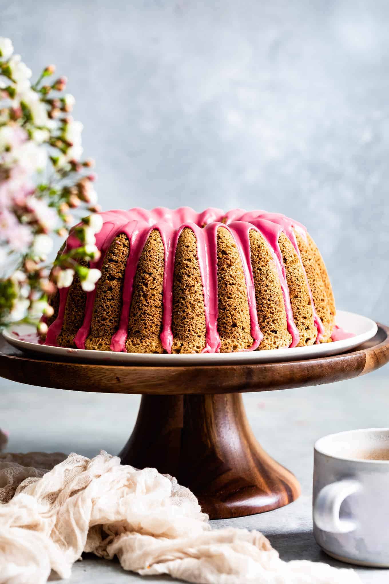 Earl Grey Gluten-Free Bundt Cake with Blood Orange Icing