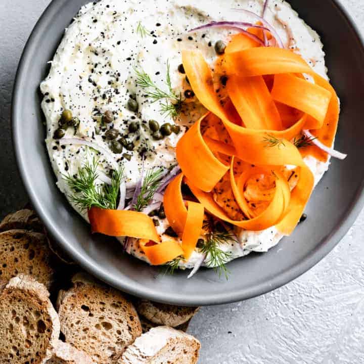 Little gems with black garlic buttermilk vinaigrette, snap peas, rhubarb,  fresh sheep's cheese, radish, & all of the spring herbs. Perfect…