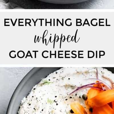 Everything Bagel Seasoning Whipped Goat Cheese