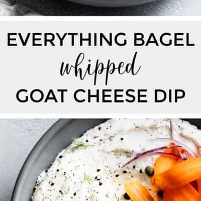 Everything Bagel Seasoning Whipped Goat Cheese