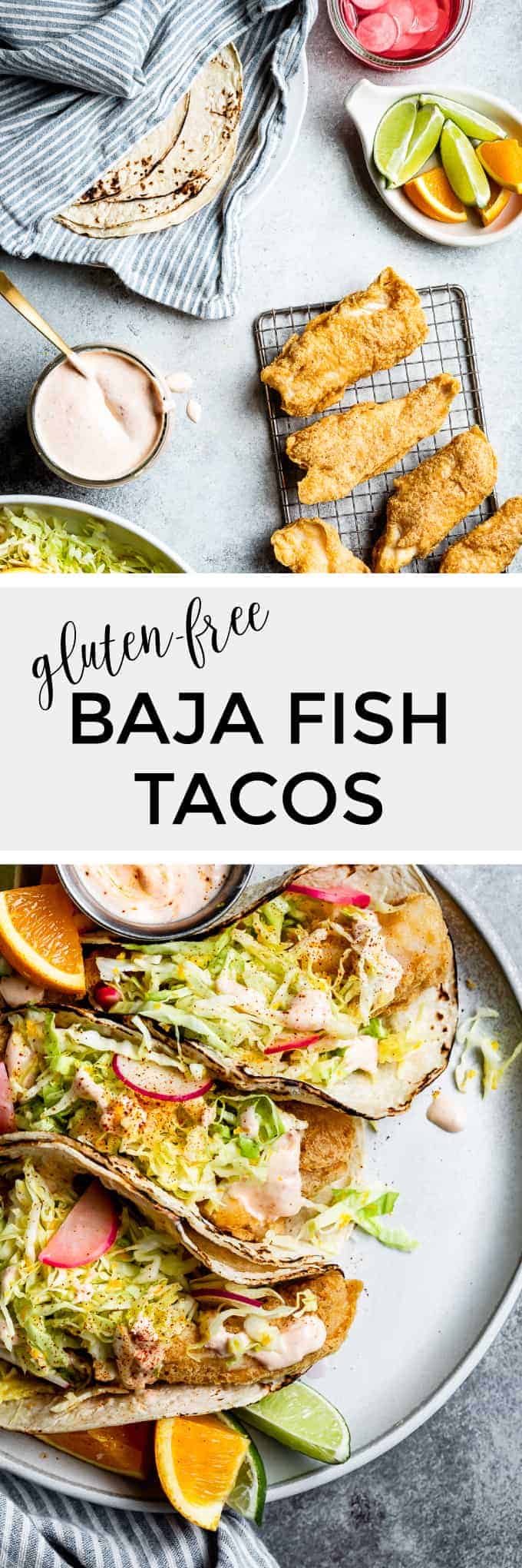 Gluten-Free Fried Fish Tacos with Chipotle Cream Sauce